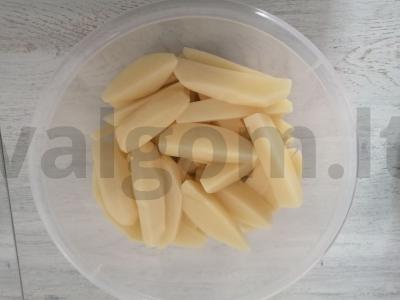 Kaimiški bulvės su baklažanais adžikoje Žingsnis 1