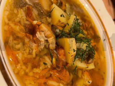 Grybų sriuba pagrindine nuotrauka