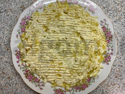 Salotas „Mimoza su sardinėmis“ Žingsnis 2