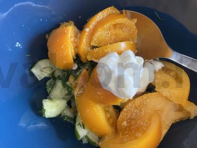 Pita su kumpiu, daržovėmis ir varškės sūriu Žingsnis 3