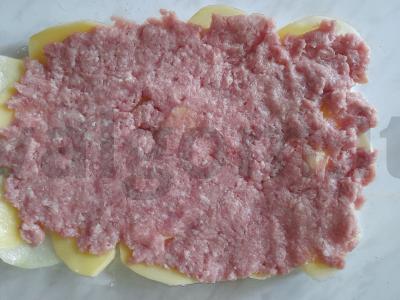 Bulvių apkepas su faršu Žingsnis 2