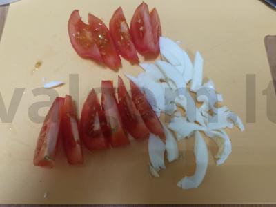 Makaronai su sūriu, pomidoru ir sausainiais Žingsnis 2