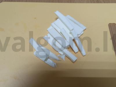 Makaronai su sūriu, pomidoru ir sausainiais Žingsnis 3