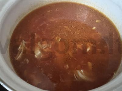 Pomidorų sriuba su vištiena ir pupelėmis Žingsnis 4
