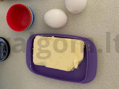 Varškės keksiukai Žingsnis 1