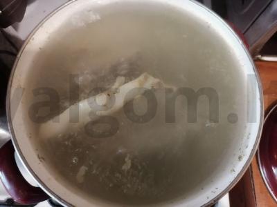 Pupelių sriuba Žingsnis 1