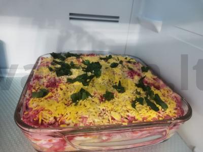 Silkė po kailiu su petražolėmis pagrindine nuotrauka