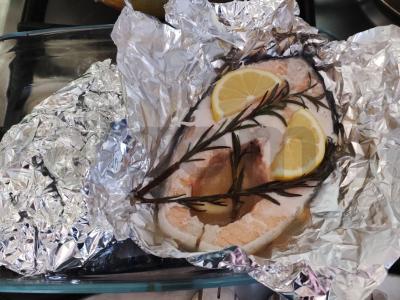 Lašišos steikas su citrina ir rozmarinu orkaitėje Žingsnis 5