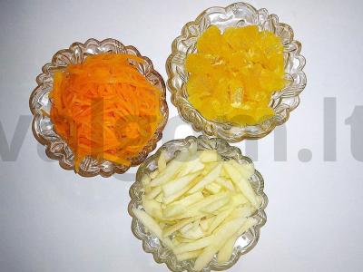 Vegetariškas moliūgų salotas su obuoliu ir apelsinu Žingsnis 2