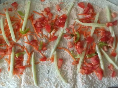 Daržovių šaurma Žingsnis 3