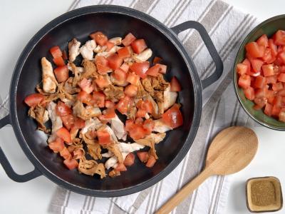 Kalakutienos filė su miško grybais Žingsnis 2