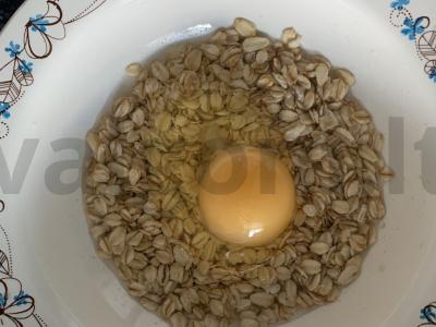 Avižų blynas su lydytu sūriu Žingsnis 2