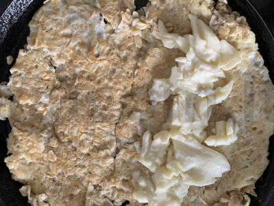 Avižų blynas su lydytu sūriu Žingsnis 5