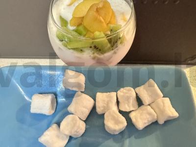 Namų jogurtas su vaisiais ir zefyrais Žingsnis 4