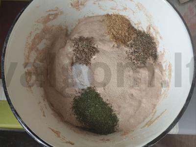 Namų kvapnus duona iš viso grūdo miltų Žingsnis 2