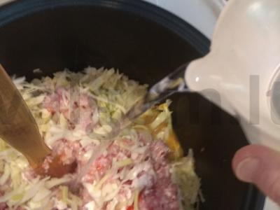 Patingėti kopūstai su grietinės-tomato padažu lėtoje viryklėje Žingsnis 5