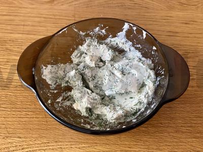 Tortilija su raudona žuvimi, varškės sūriu ir krapais Žingsnis 2