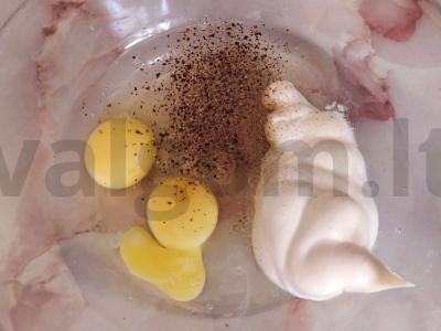 Baltoji žuvis kvietinių miltų tešloje Žingsnis 2