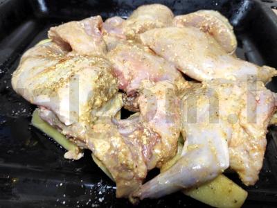 Kailinis triušis garstyčių marinate Žingsnis 2