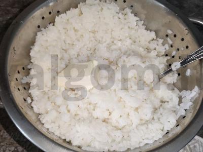 Birus ryžiai su sviestu ir šviežiais žalumynais Žingsnis 3