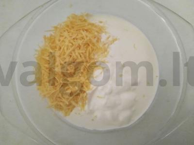 Skrudinti daržovės sūrio padaže Žingsnis 2