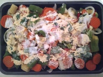 Skrudinti daržovės sūrio padaže Žingsnis 3