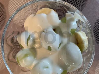 Vaisių salotas su grietine Žingsnis 5