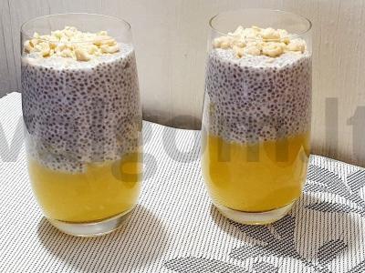 Kvapnus pudingas su mangais ir chia sėklomis pagrindine nuotrauka