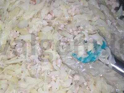 Troškinta kopūstai su vištienos faršu ir prieskoniais Žingsnis 3