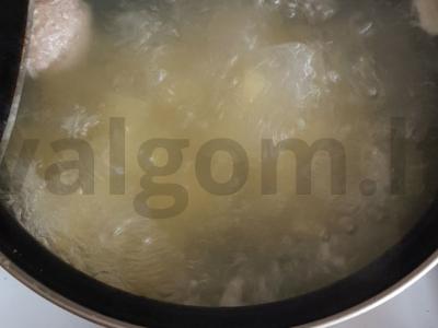 Žirnių sriuba su daržovėmis ir šviežiais žalumynais Žingsnis 2