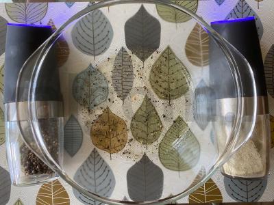 Kepti bulvių skiltelės su daržovėmis Žingsnis 1