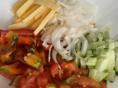 Salotas „Paslėptas cukinija“ Žingsnis 3