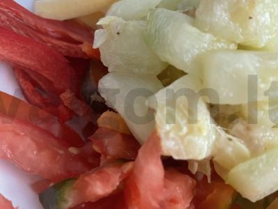 Salotas „Paslėptas cukinija“ Žingsnis 4