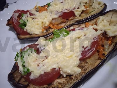 Baklažanai, įdaryti daržovėmis Žingsnis 3