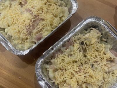 Jūlienas su vištiena ir grybais po duonos plutele Žingsnis 2