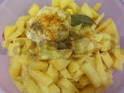 Kepta bulvė su grybais ir kiauliena Žingsnis 8