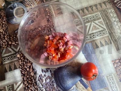 Skrebučiai su mėsos ir daržovių įdaru „Color“ Žingsnis 4