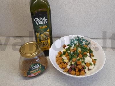 Konservuotų kukurūzų ir pupelių salotas Žingsnis 6