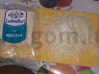 Makaronai su sūriu ir baklažanais keptuvėje Žingsnis 3