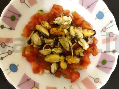 Salotas „Jūrinis“ su midijomis taurėje Žingsnis 2