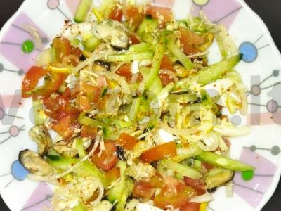 Salotas „Jūrinis“ su midijomis taurėje Žingsnis 6