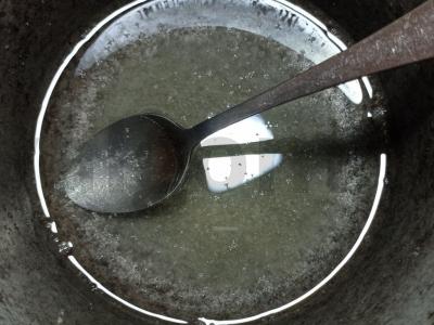 Šokoladinis vaisių želė su grietine ir cukrumi Žingsnis 2