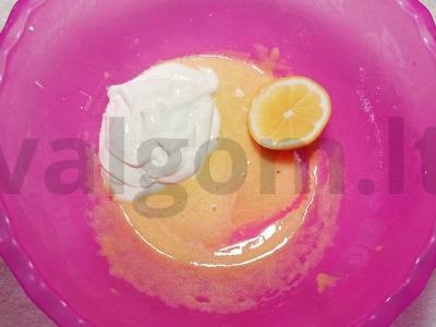 Šokoladinis vaisių želė su grietine ir cukrumi Žingsnis 3