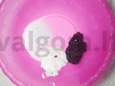 Šokoladinis vaisių želė su grietine ir cukrumi Žingsnis 5