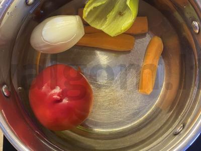 Sriuba su paslėptais daržovėmis Žingsnis 1