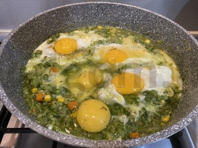 Daržovės su kiaušiniu Žingsnis 2