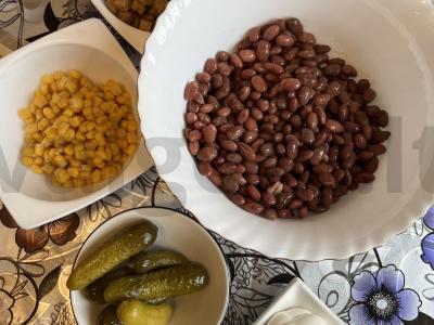 Pupelių salotos per 3 minutes Žingsnis 1