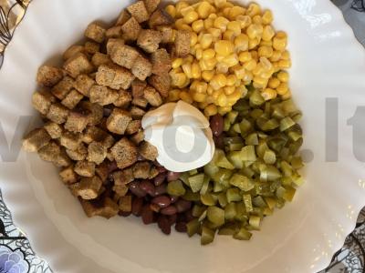 Pupelių salotos per 3 minutes Žingsnis 3