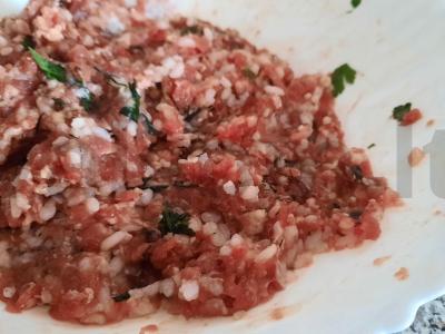 Kotletai pomidorų pastos ir daržovių padaže Žingsnis 1