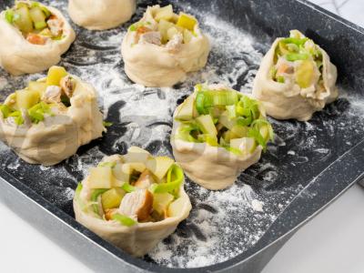 Kvietiniai bandelės su kalakutienos filė Žingsnis 3